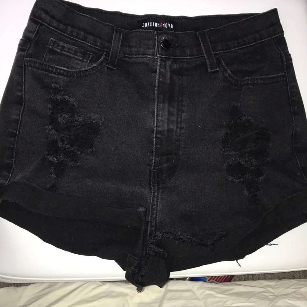Demin Distressed Shorts
